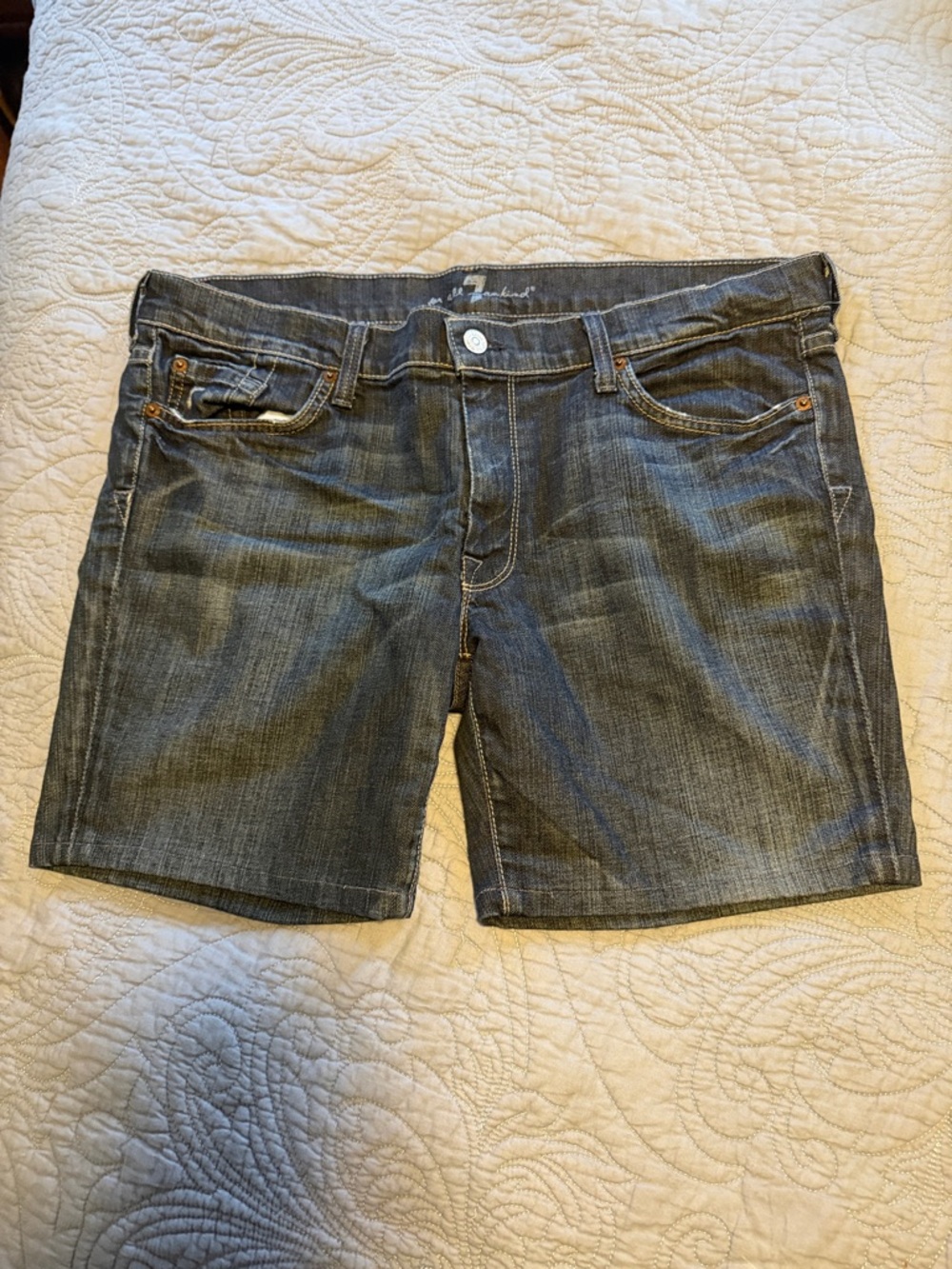 Seven 7? Women's Blue Denim Jeans with Contrast Stitching